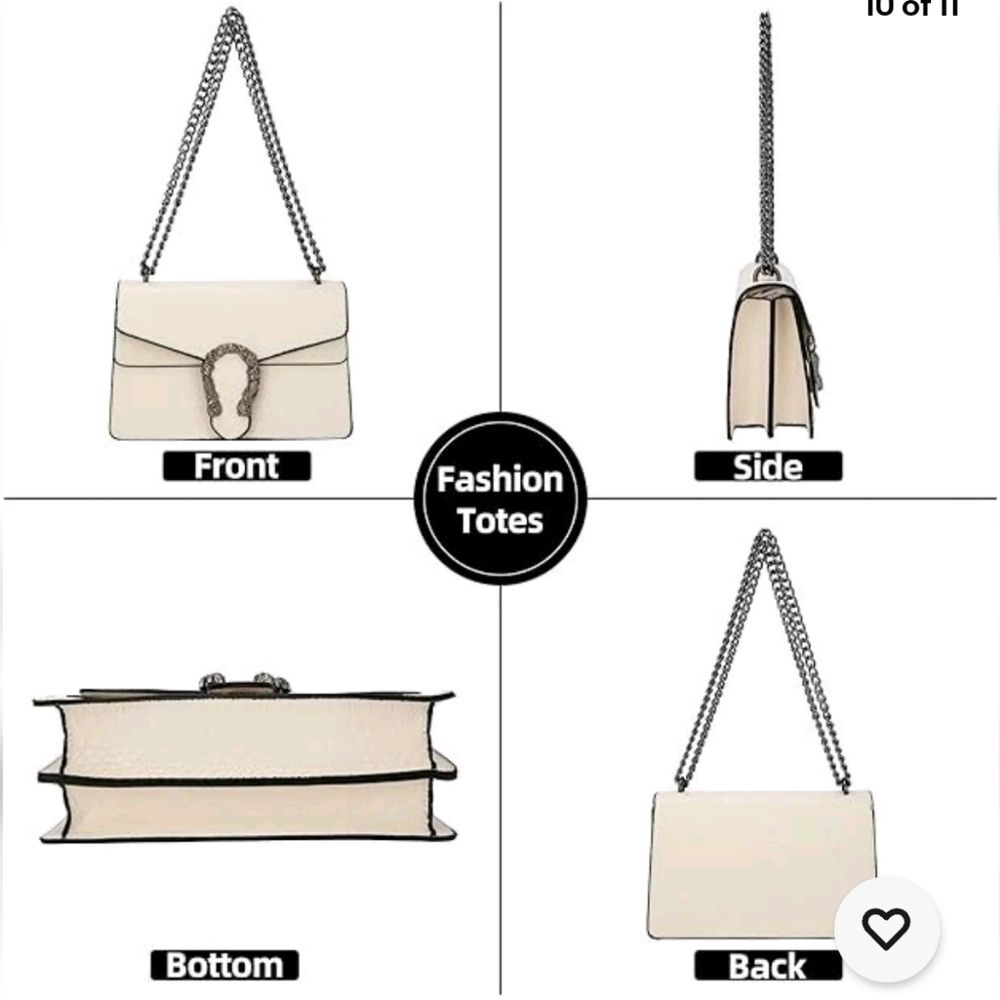 Crossbody Bags for Women Small Handbags PU Leather Shoulder Bag with Chain Strap - Picture 10 of 11